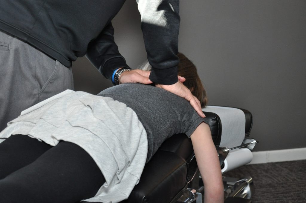 A chiropractic adjustment at De Pere Chiropractic Center, 820 George Street